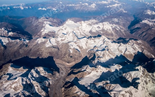 Preview: Top view image of the Himalaya mountain and blue sky