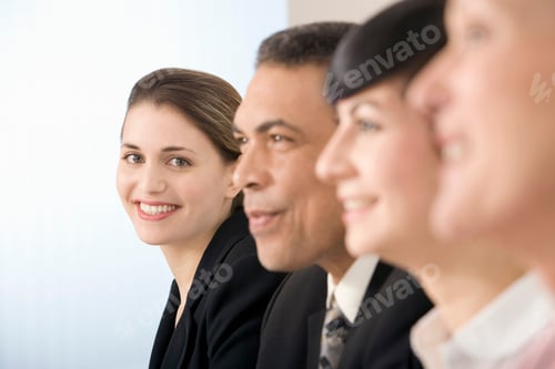 Preview: A young Caucasian businesswoman