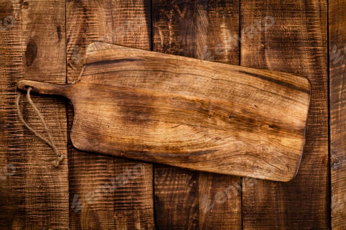 Preview: Empty cutting board Cutting Board on a old rustik table
