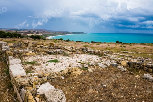 Preview: Greek ruins of Heraclea Minoa on the Meditarranean Coast, Agrigento Province, Sicily, Italy, Europe