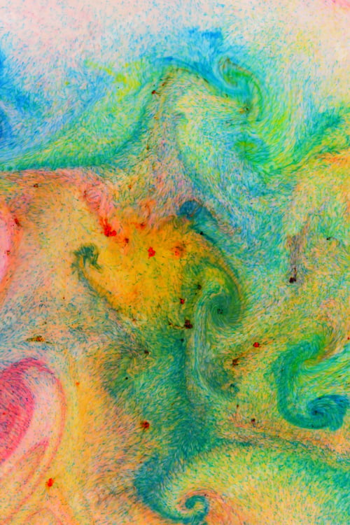 Preview: Fluid Art. Abstract Colorful Background. Multicolored Stains On Liquid. Multicolored Pattern With