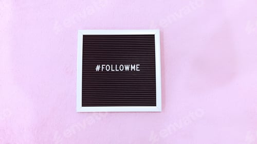 Preview: #Followme on pink background