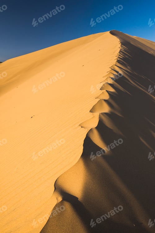 Preview: Sand dunes at sunset at Huacachina, a village in the desert, Ica Region, Peru, South America