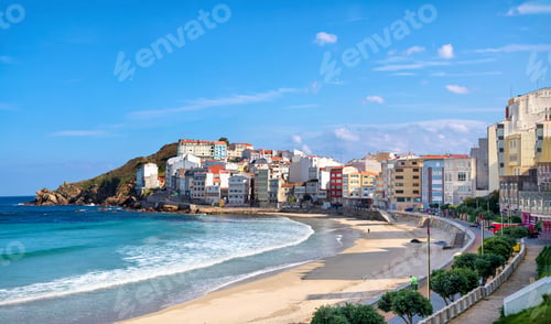 Preview: Sandy beach in Maplica, Galicia, Spain