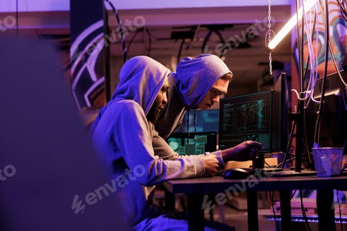 Preview: Hacker demonstrating malicious software