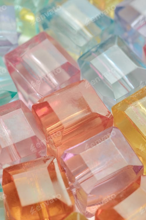 Preview: Background of the colorful cube shape beads