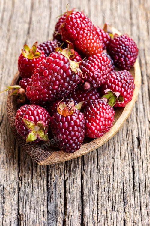 Preview: Fresh Ripe Blackberries Close Up with Natural Texture
