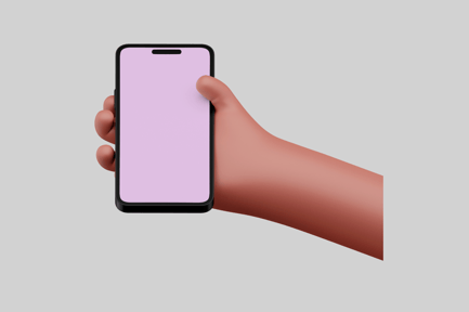 Preview: Hand Holding Smartphone Side View