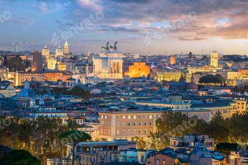 Preview: Rome, Italy from Above at Dusk