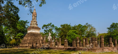 Vista previa: Wat Sa Si, Sukhothai old city, Thailand. Ancient city Thailand, Sukothai historical park