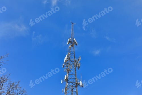 Preview: Closeup shot of a 5G tower in Morgantown, West Virginia, USA