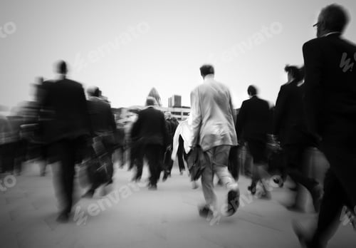 Preview: Crowd Of Businessmen On Their Way To Work