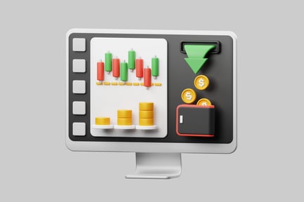 Preview: Financial investment analysis cartoon illustration