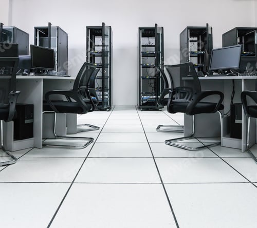 Preview: Computer equipment in a well-maintained office room