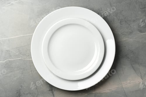Preview: Elegant table setting on grey marble background