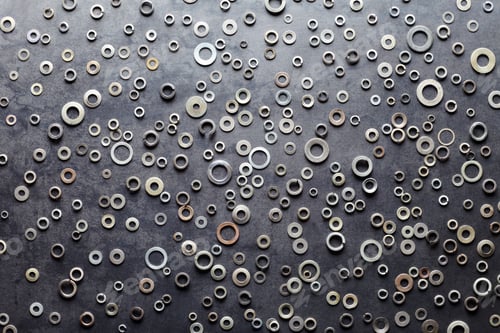 Preview: Metal screw nuts background
