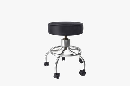 Preview: Adjustable Round Stool with Casters