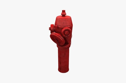 Preview: Weathered fire hydrant with valves and chain