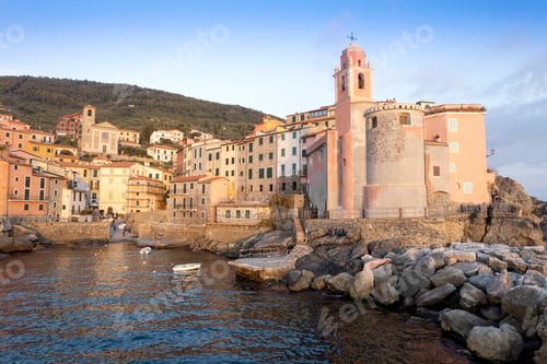 Preview: Aerial view of the Ligurian village of Tellaro