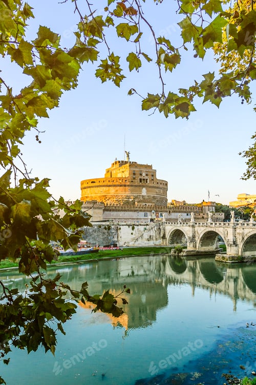 Preview: Castle of Saint Angelo along the Tiber river, Rome