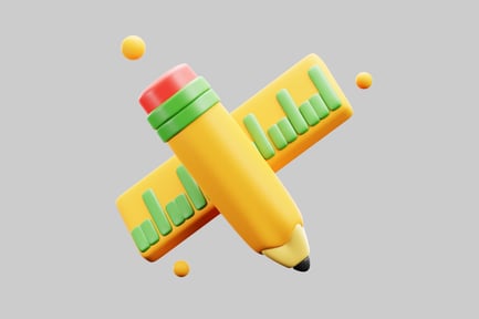 Preview: Pencil and ruler stationery