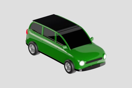 Preview: 3D Green Suv Car