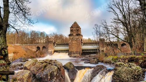 Preview: Long exposure of the waterfall near Karsefors hydro electric in Sweden