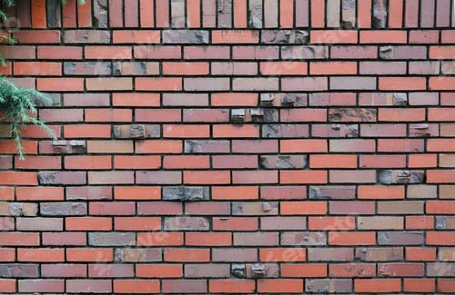 Preview: Brick wall with red brick, red brick background.