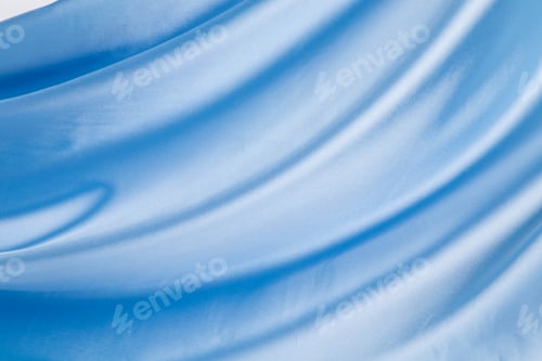 Preview: Close up of blue silk texture.
