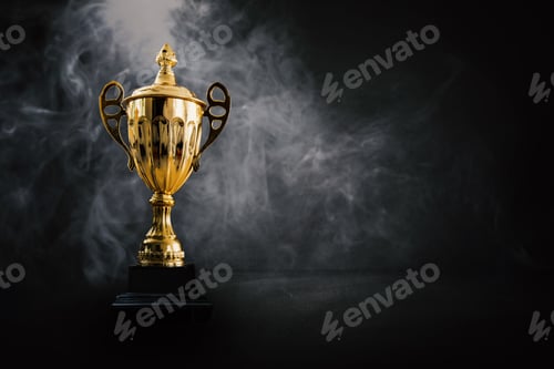 Preview: 1st champion award, the best prize and winner concept, championship cup or winner trophy
