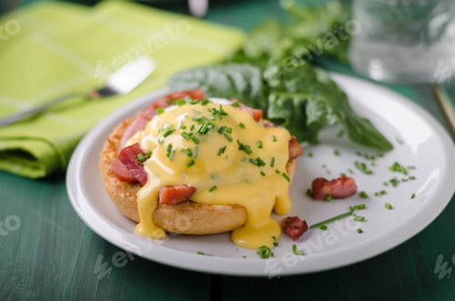 Preview: Egg benedict delish food, crispy bacon