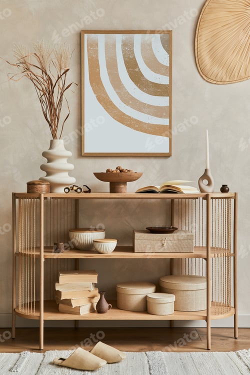 Preview: Stylish composition of living room interior design
