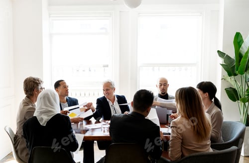 Preview: Diverse business people having a meeting