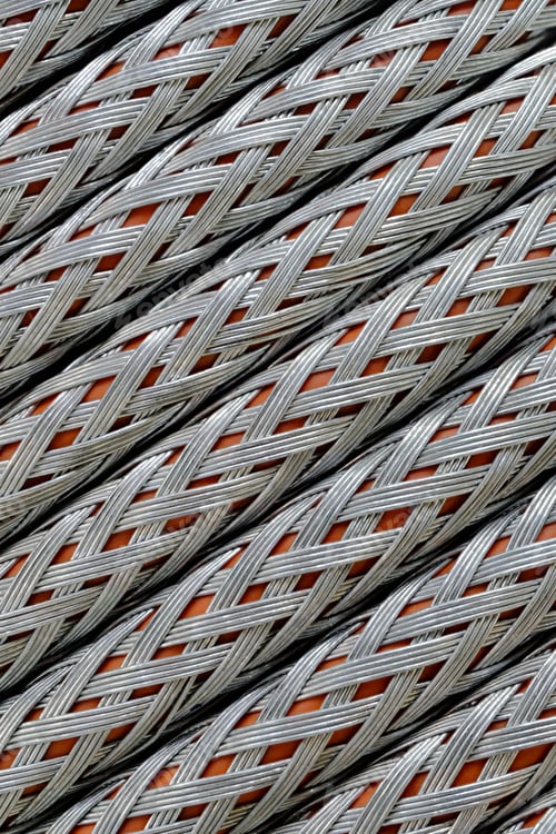 Preview: Armored electric cable, in a protective braid of galvanized steel wire
