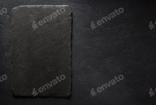 Preview: slate signboard at black background