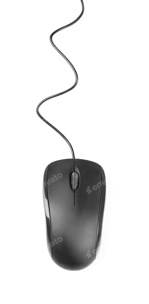 Preview: Modern computer mouse on white background