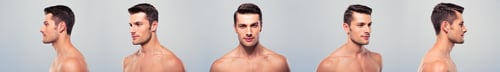 Preview: 5 Angle View Of A Young Handsome Man Face