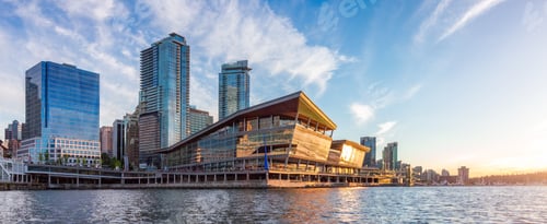 Preview: Canada Place and Downtown City Buildings in Coal Harbour, Vancouver, BC, Canada