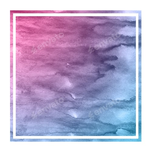 Preview: Pink and Blue Watercolor Gradient with White Frame