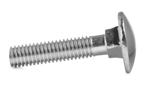 Preview: One metal carriage bolt isolated on white