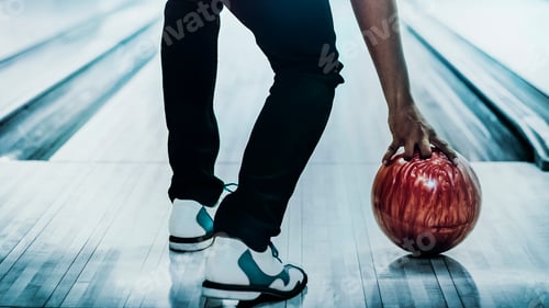 Preview: African American bowling at a hall wallpaper