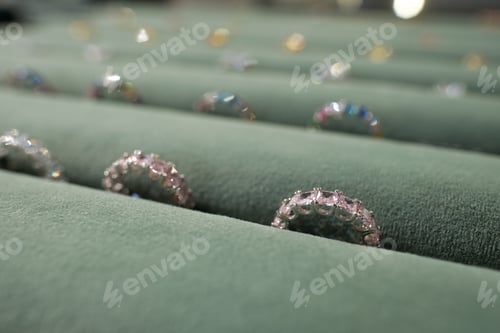 Preview: Beautiful ring with gemstones among other luxury jewelry