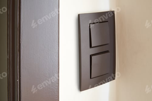 Preview: Black light switch on White wall