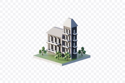 Preview: Isometric Townhouse Block
