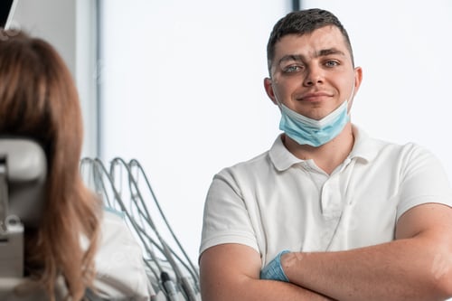 Preview: A dental clinic and a professional dentist in treatment room with patient provides various medical