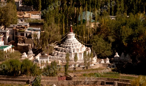 Preview: Shanti stupa, Peace Pagoda near Leh, Ladakh, India