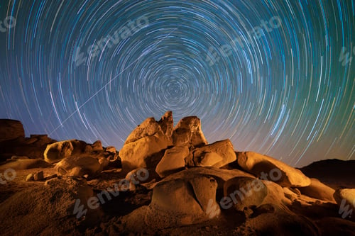 Preview: A polar star trail and great rocks