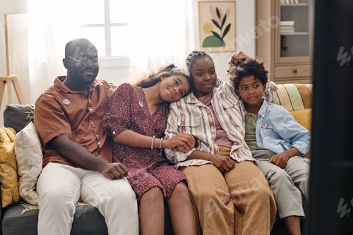 Preview: Black Family Watching TV Show