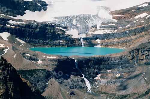 Preview: Glacier lake and Bow falls from Cirque peak, Banff national park