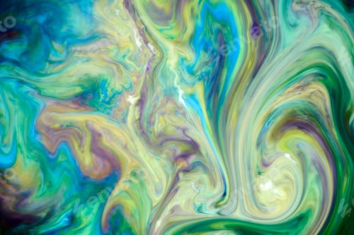 Preview: Abstract Paint Color Background. Exoplanet Cosmic Sea Pattern, Paint Stains. Marbleized Effect